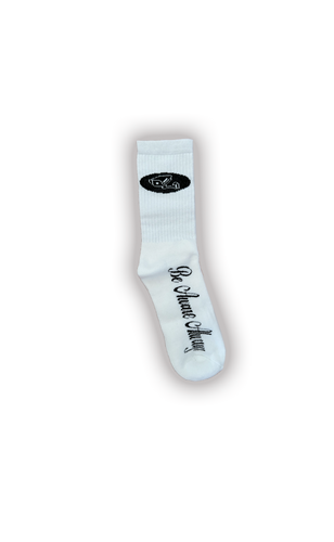 WHITE/BLACK SOCKS (ONE PAIR)