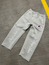 Load image into Gallery viewer, GREY SCUBA WIDE LEG JOGGER PANTS